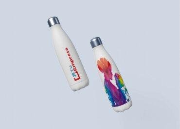 Botella de aluminio personalizada con logo o foto